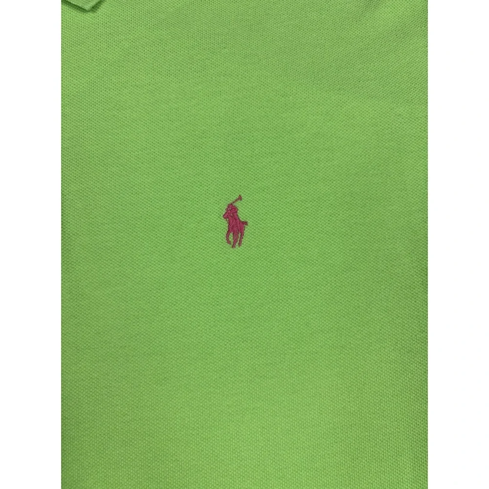 Polo Ralph Lauren Neon Green Polo Pink Pony Y2K Preppy Mens L